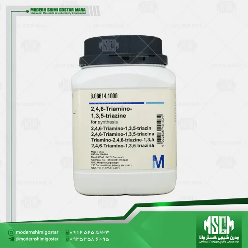 2,4,6-تری آمینو-1,3,5-تری آزین (ملامین- کد 808614) 2,4,6-Triamino-1,3,5-triazine- cas 108-78-1
